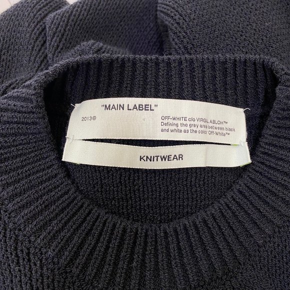 OFF-WHITE Black Logo Knit Sweater - Picture 6 of 7